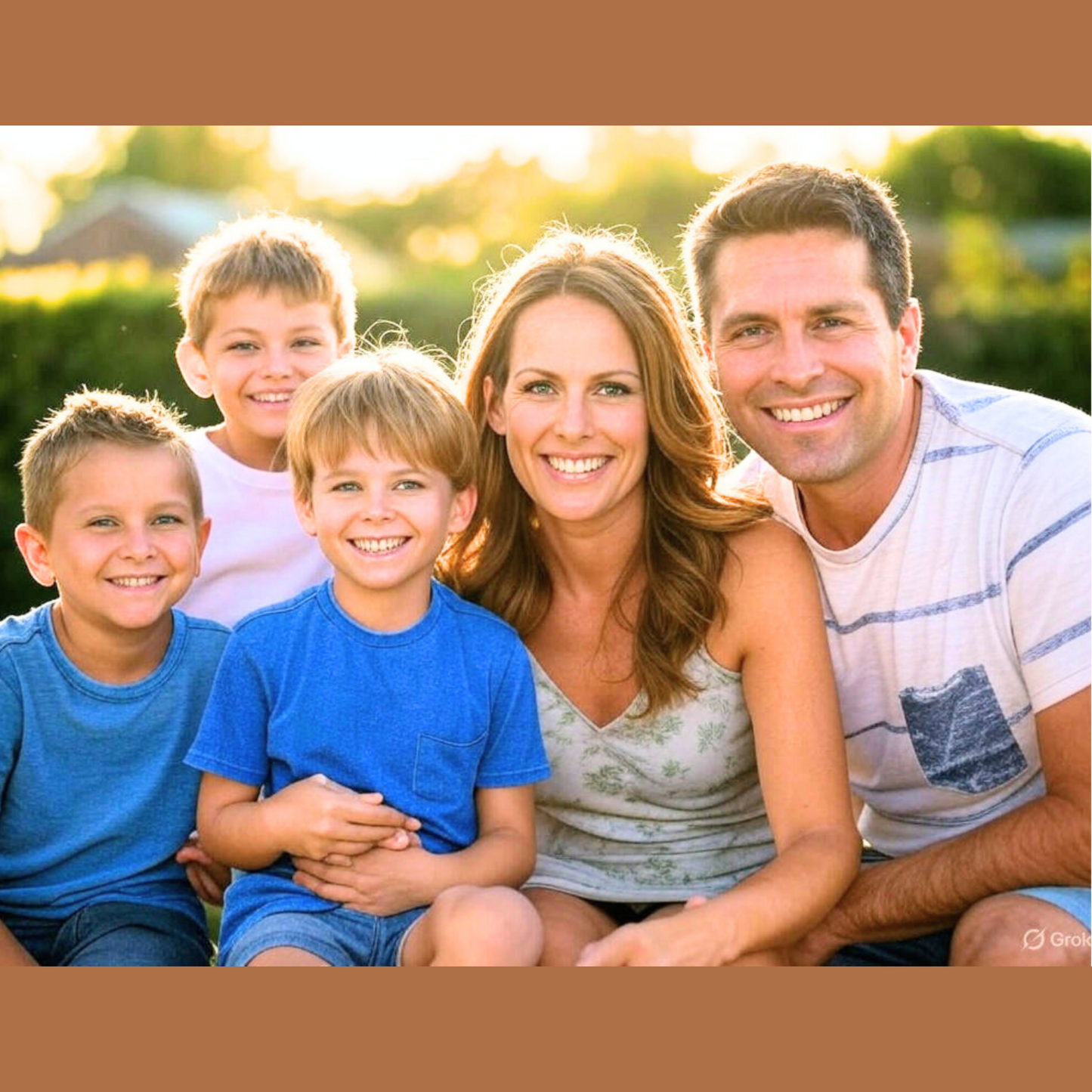 Personalisierter Haussegen aus Massivholz | Handgefertigtes Familienbild mit Fotogravur | Einzugsgeschenk & Hochzeitsgeschenk | Individueller Holzrahmen im Hausdesign | Handmade in Germany