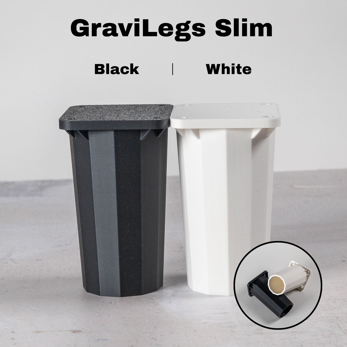 GraviLegs Möbelfüße – 3D-gedruckte Möbelbeine | Slim, Classic & Premium | Modernes Design & Stabilität