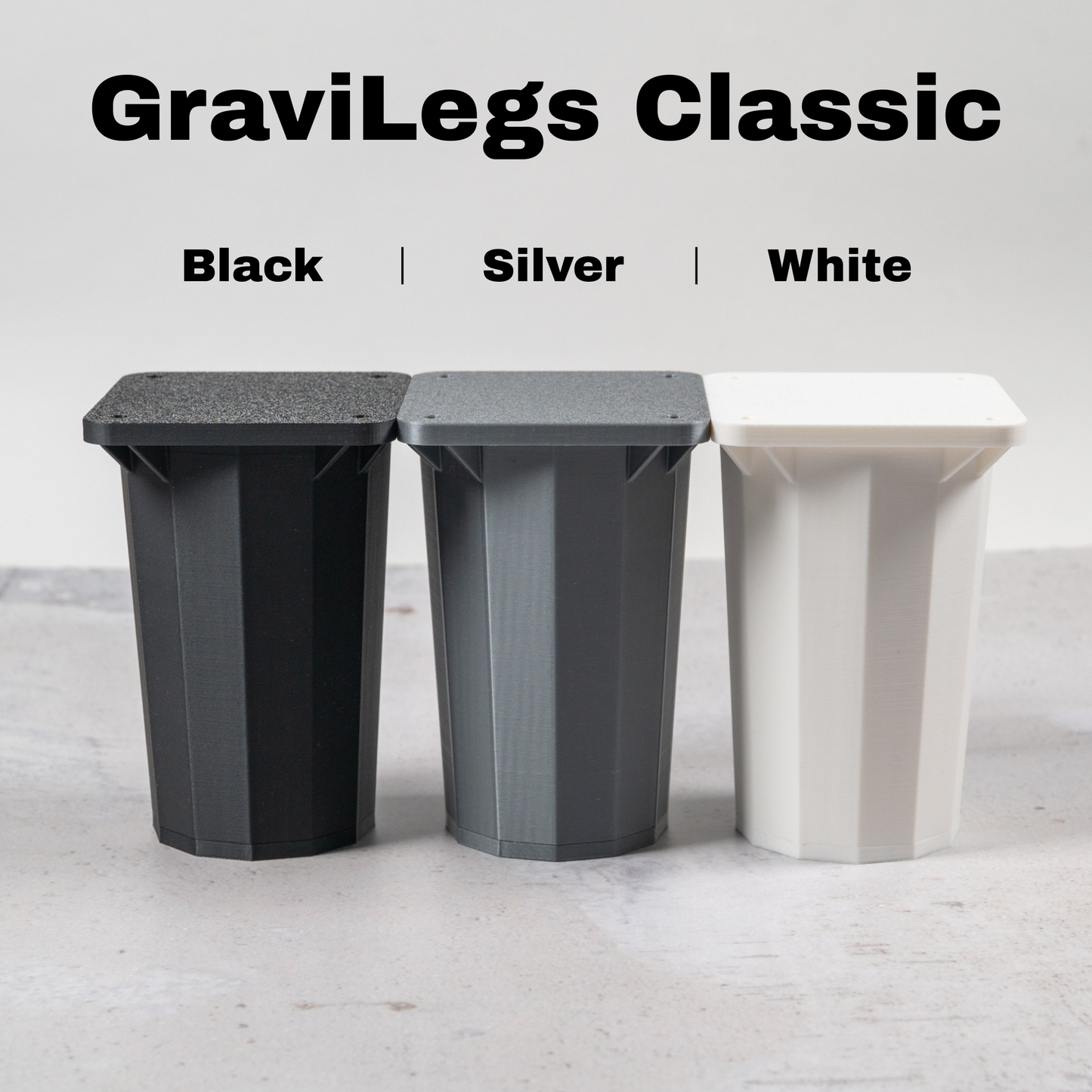 GraviLegs Möbelfüße – 3D-gedruckte Möbelbeine | Slim, Classic & Premium | Modernes Design & Stabilität