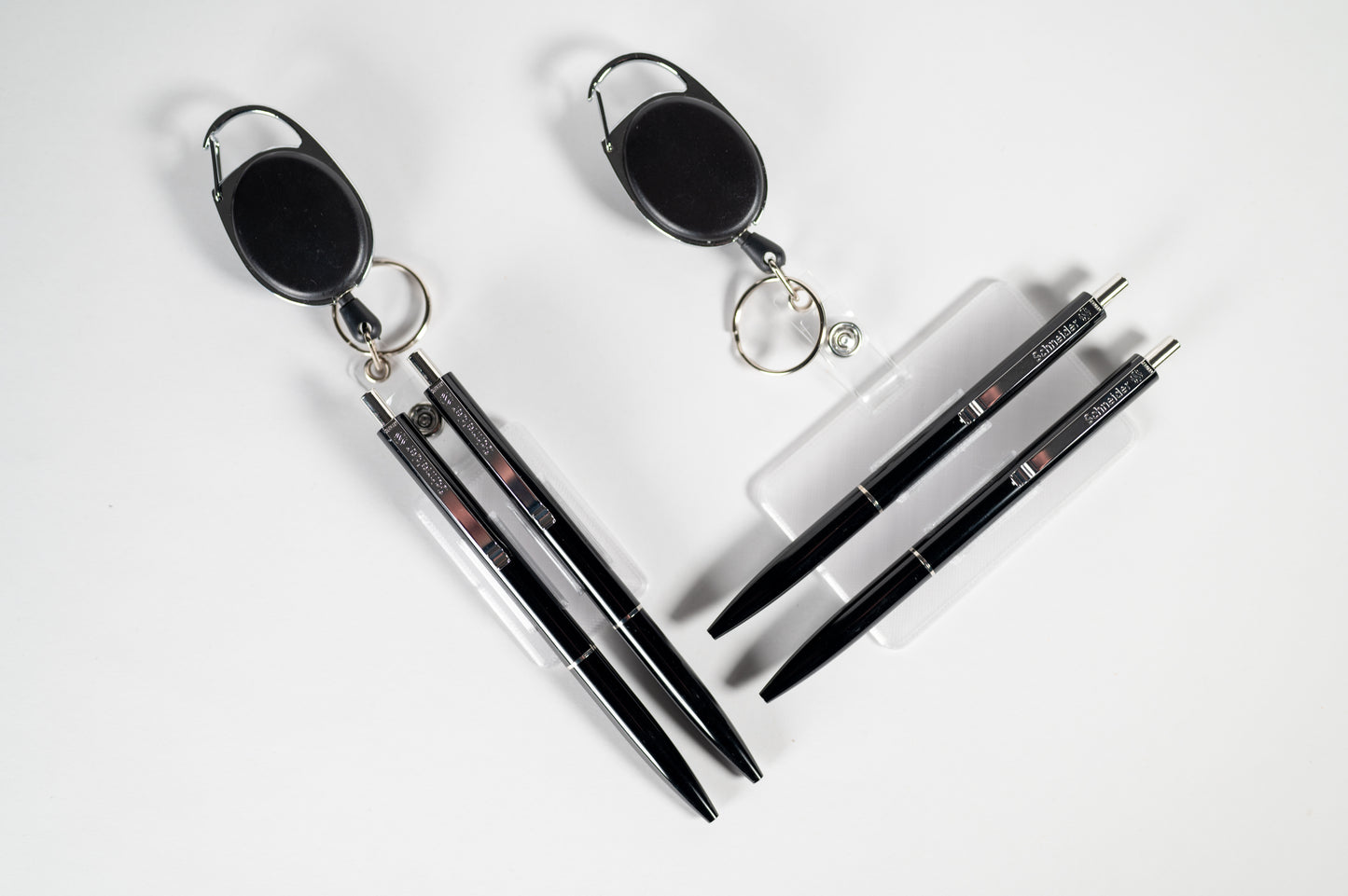 🖊️ Practical pen holder with key ring &amp; Schneider pen | Extendable holder | In 6 colors &amp; 2 sizes | Office, teacher &amp; craftsman