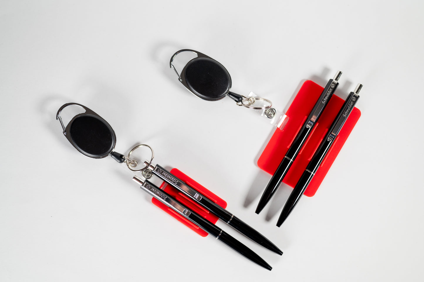 🖊️ Practical pen holder with key ring &amp; Schneider pen | Extendable holder | In 6 colors &amp; 2 sizes | Office, teacher &amp; craftsman