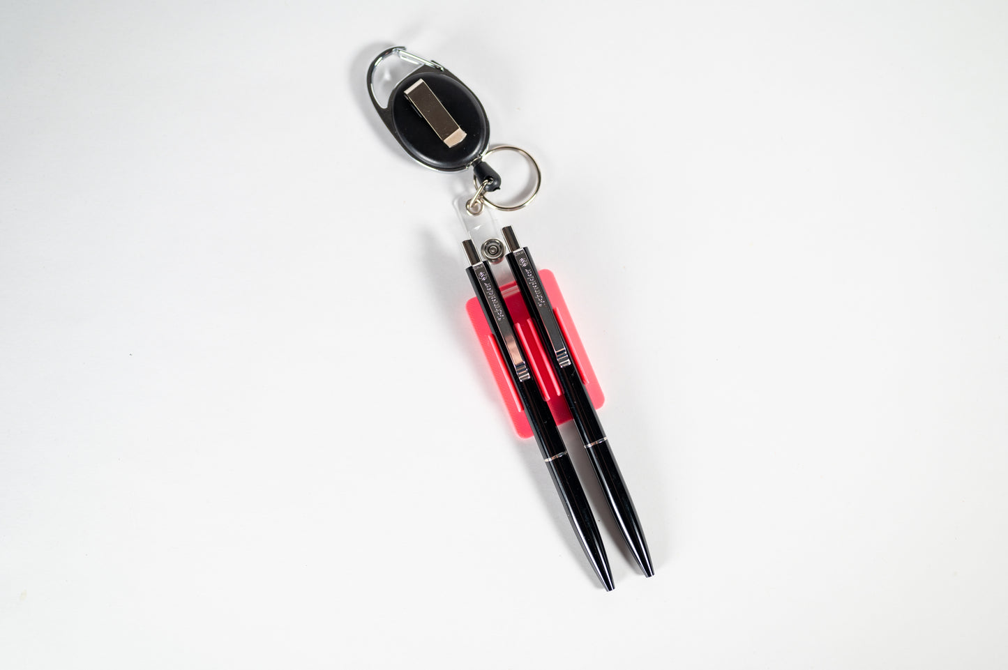 🖊️ Practical pen holder with key ring &amp; Schneider pen | Extendable holder | In 6 colors &amp; 2 sizes | Office, teacher &amp; craftsman