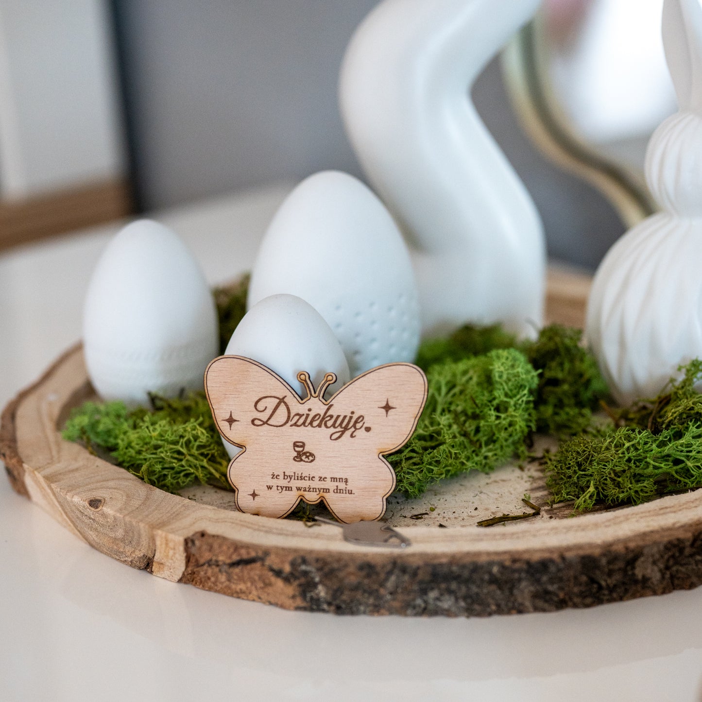 💝 Personalized wooden magnet with engraving – guest gift for communion, baptism or confirmation | Heart, circle, rectangle, butterfly | Thank you gift