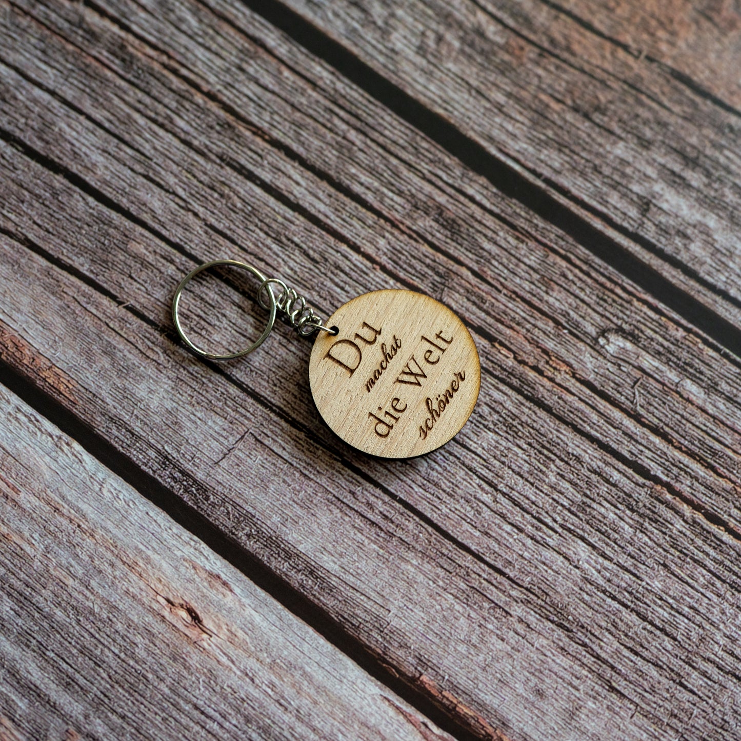 🔑 Personalisierter Holz Schlüsselanhänger mit Gravur – Geschenk für Mama, Lehrerin, Freundin, Oma | Dankeschön & Mitbringsel