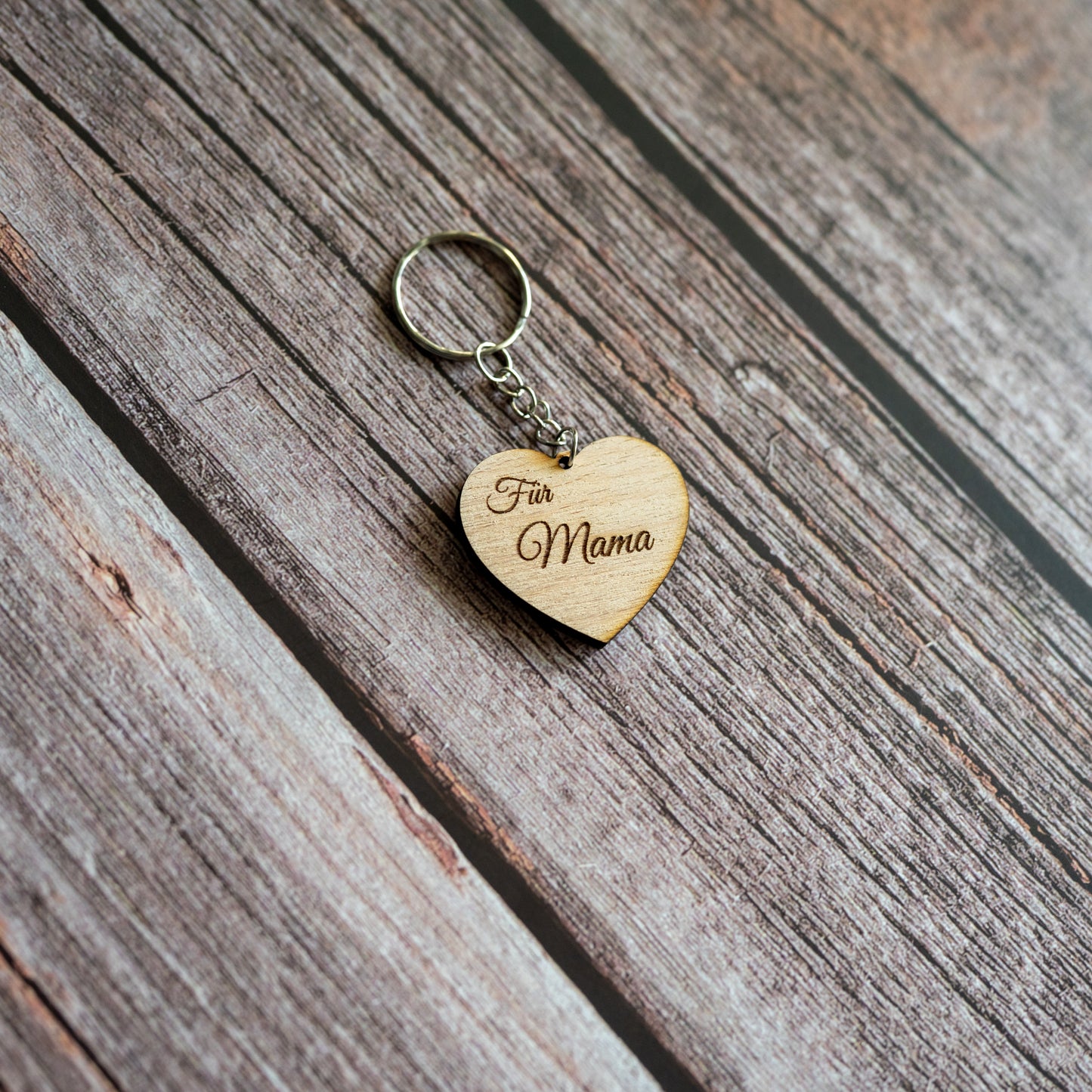 🔑 Personalisierter Holz Schlüsselanhänger mit Gravur – Geschenk für Mama, Lehrerin, Freundin, Oma | Dankeschön & Mitbringsel