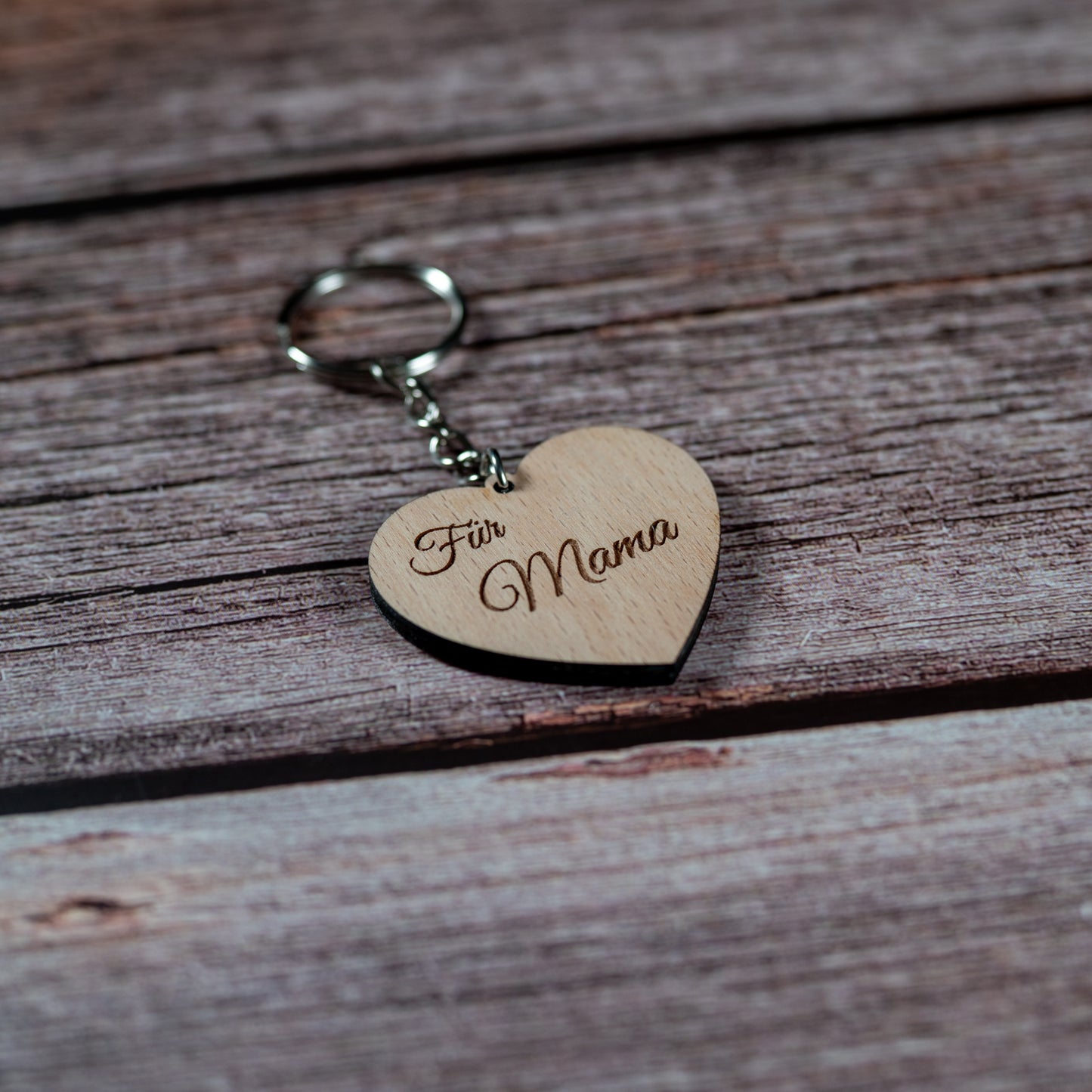 🔑 Personalisierter Holz Schlüsselanhänger mit Gravur – Geschenk für Mama, Lehrerin, Freundin, Oma | Dankeschön & Mitbringsel