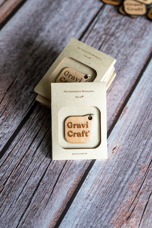 NFC Business Tag Holz | Crystal Resin Edition | Handgefertigt & Hochglanz