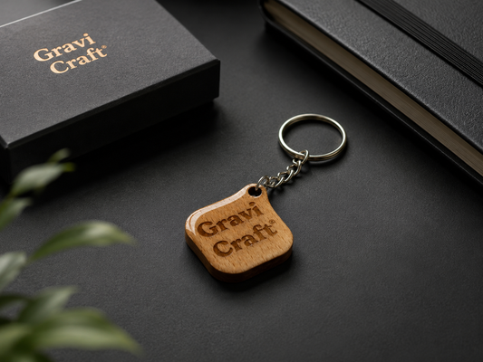 Premium NFC Business Tag mit Crystal Resin & Logo | Digitale Visitenkarte aus Holz | NFC Schlüsselanhänger für Unternehmen