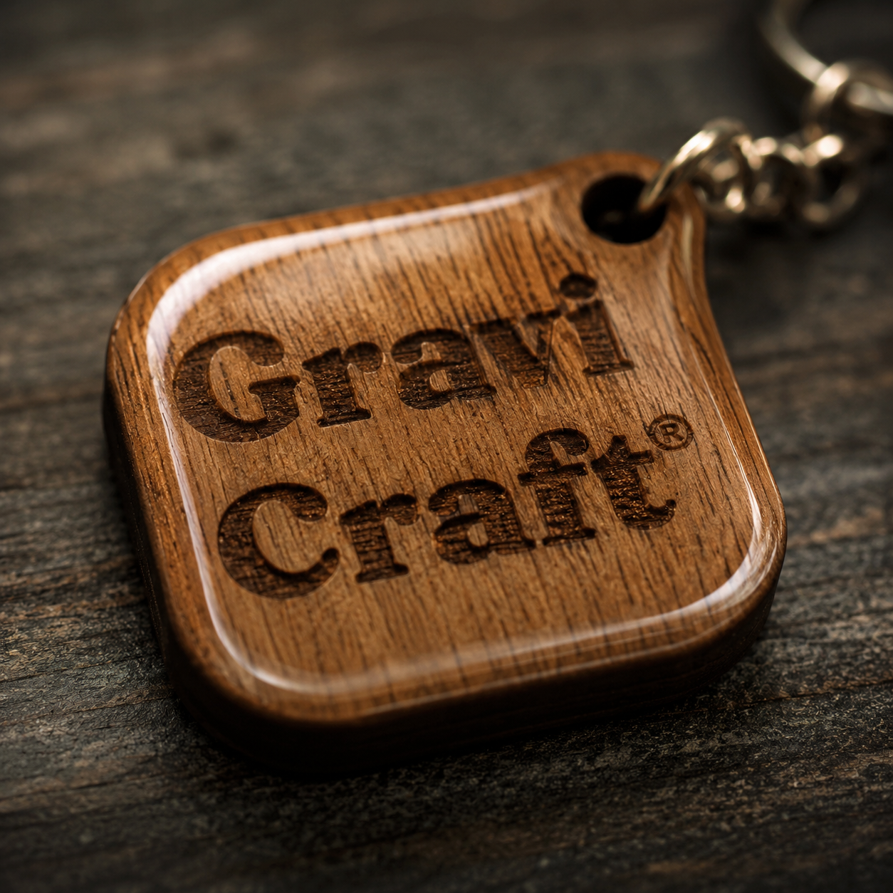 Premium NFC Business Tag mit Crystal Resin & Logo | Digitale Visitenkarte aus Holz | NFC Schlüsselanhänger für Unternehmen