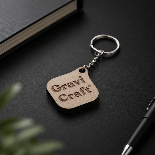 NFC Business Schlüsselanhänger aus Holz mit Logo | Digitale Visitenkarte für iPhone & Android | Personalisierter NFC Tag