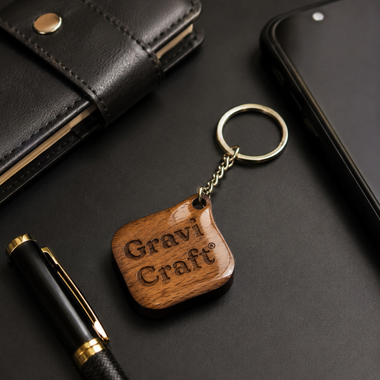 Premium NFC Business Tag mit Crystal Resin & Logo | Digitale Visitenkarte aus Holz | NFC Schlüsselanhänger für Unternehmen