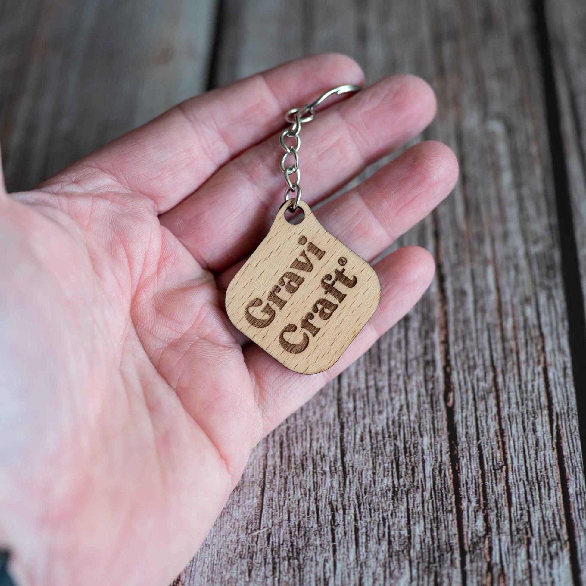 QR-Code Business Tag Holz | Pure Wood Edition | Modell: Edge | Handgewachst & Graviert