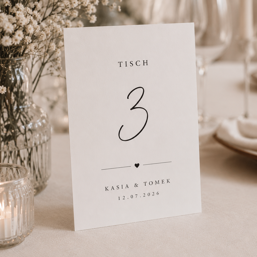 Personalisierte Tischnummer Hochzeit | Moderne Tischschilder Hochzeit | Minimalistische Wedding Table Numbers