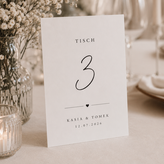 Personalisierte Tischnummer Hochzeit | Moderne Tischschilder Hochzeit | Minimalistische Wedding Table Numbers