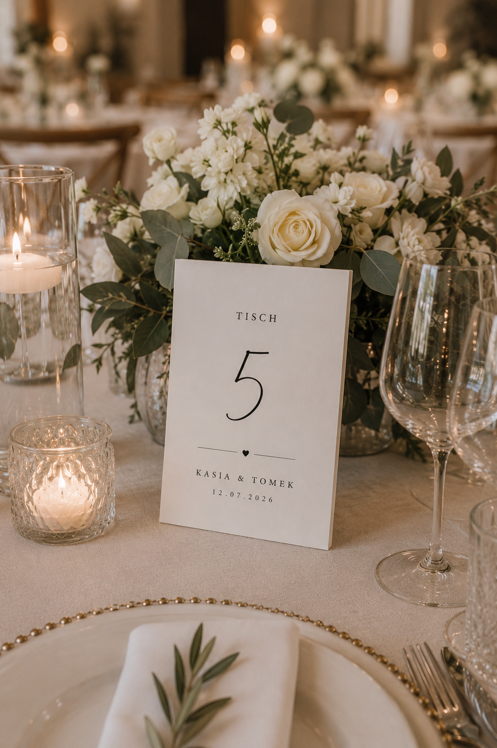 Premium Hochzeitsdeko Bundle Personalisiert | Willkommen Schild, Sitzplan, QR Galerie, Candy Bar & Tischnummern | Hochzeit Set Modern